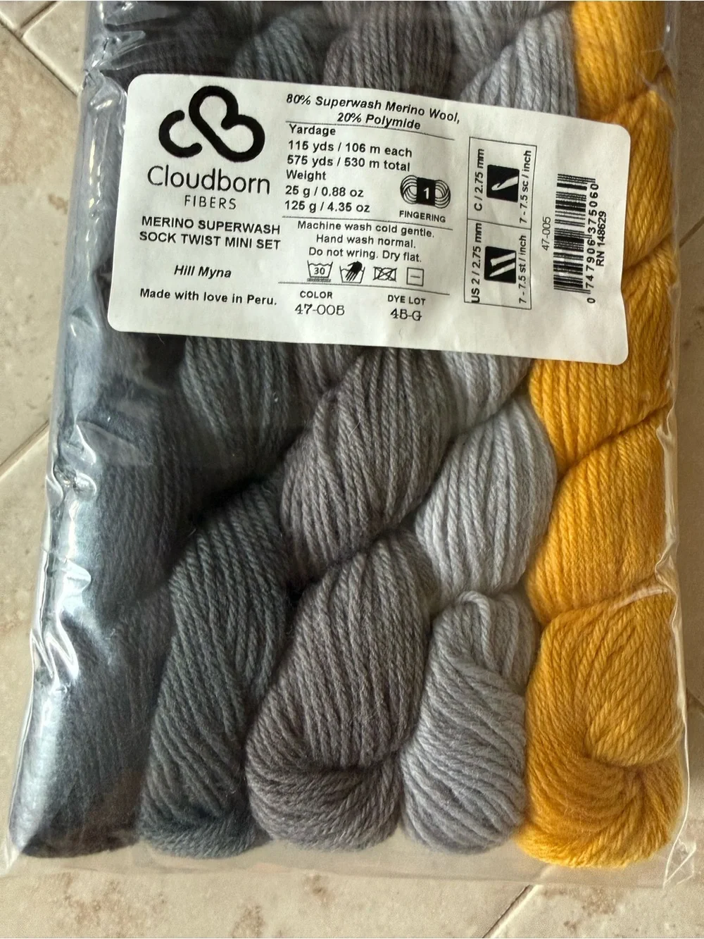 Cloudborn Fibers merino blend